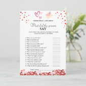 Bruid & bruidegom trivia vrijgezellenfeest spel Ka Aankondiging (Staand voorkant)