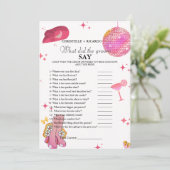 Bruid & bruidegom trivia vrijgezellenfeest spel Ka Aankondiging (Staand voorkant)