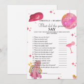 Bruid & bruidegom trivia vrijgezellenfeest spel Ka Aankondiging (Voorkant / Achterkant)