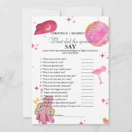 Bruid & bruidegom trivia vrijgezellenfeest spel Ka Aankondiging