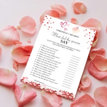 Bruid & bruidegom trivia vrijgezellenfeest spel Ka