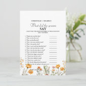 Bruid & bruidegom trivia vrijgezellenfeest spel Ka Aankondiging (Staand voorkant)