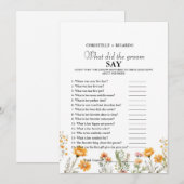 Bruid & bruidegom trivia vrijgezellenfeest spel Ka Aankondiging (Voorkant / Achterkant)