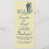  bruid bruidegom trouwceremonie programmakaart (Voorkant)