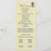  bruid bruidegom trouwceremonie programmakaart (Achterkant)