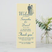  bruid bruidegom trouwceremonie programmakaart (Staand voorkant)