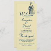  bruid bruidegom trouwceremonie programmakaart (Voorkant / Achterkant)