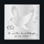 Bruid & bruidegom trouwdag aandenken magneet<br><div class="desc">Trouwdag Keepsake magneet van de bruid en bruidegom klaar om te personaliseren. ✔Let op: niet alle sjablonen hoeven te worden gewijzigd. 📌Als u meer aanpassingen nodig hebt, klikt u op de knop "Klik om verder aan te passen" of "Aanpassen of ontwerp bewerken" en gebruikt u onze ontwerptool om het formaat...</div>