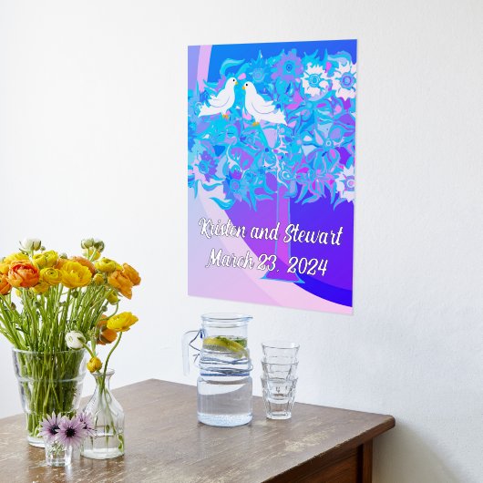 Bruid Bruidegom Trouwdatum Folie Accenten Folie Afdrukken (Laag (Keuken))