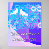 Bruid Bruidegom Trouwdatum Folie Accenten Folie Afdrukken (Voorkant)