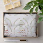 Bruid Bruidegom Trouwdatum Goud Geprägd Hart Tissuepapier (Geschenk)