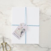 Bruid & bruidegom trouwjurk cadeaulabel (Met Touw)