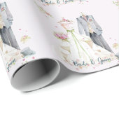 Bruid & Bruidegom Trouwjurk Cadeaupapier (Rol Hoek)