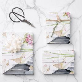 Bruid & Bruidegom Trouwjurk  Inpakpapier Vel