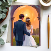 Bruid & Bruidegom Trouwkaart 'Happily Ever After'