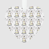 Bruid & Bruidegom Trouwtaart Ornament (voorkant)