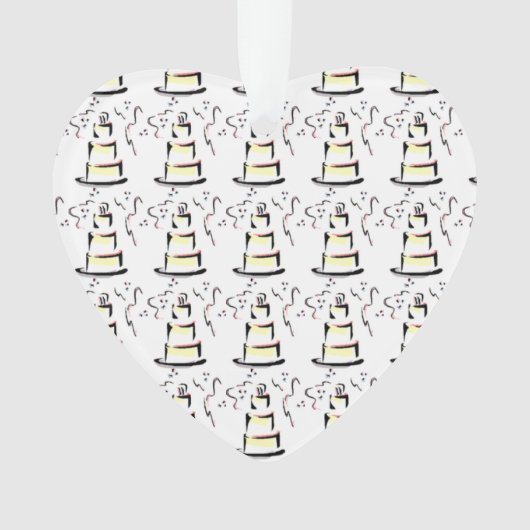 Bruid & Bruidegom Trouwtaart Ornament (voorkant)