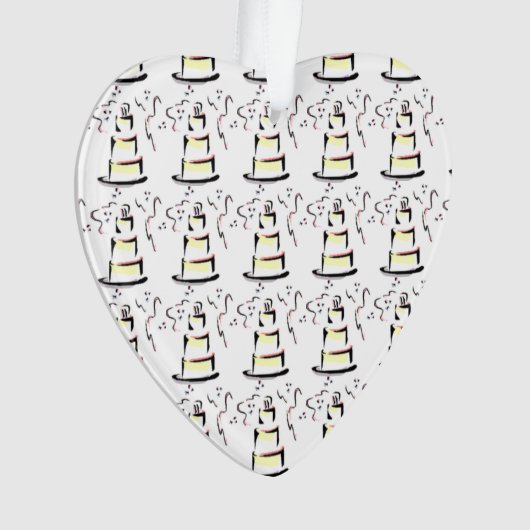 Bruid & Bruidegom Trouwtaart Ornament (voorkant)