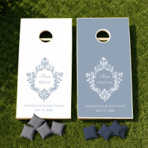 Bruid Bruidegom Trouwteam Stof Blauw Witte Elegant