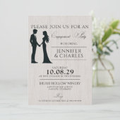 bruid & bruidegom verlovingsfeest kaart (Staand voorkant)