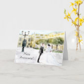 Bruid & Bruidegom Waterverf Huwelijksjubileum Kaar Kaart (Gele Bloem)