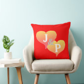 Bruid bruidegom zonsondergang harten rood omkeerba kussen (Stoel)