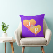 bruid bruidegom zonsondergang harten violette omke kussen (Stoel)