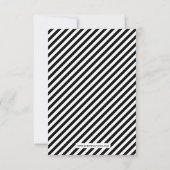 Bruid & Bruidegom Zwarte Strepen - 3x5 Save the Da Date (Achterkant)
