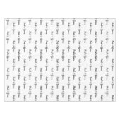 Bruid Bruidegom Zwarte Witte Typografie  Tafelkleed (Voorkant (Horizontaal))