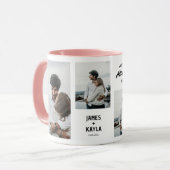 Bruid Bruidegom's Souvenir Trouwgast 4 foto's Mok (Voorkant links)