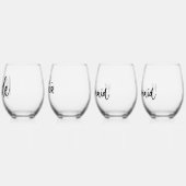 Bruid & bruids partij wijnglas zonder voet (Links)