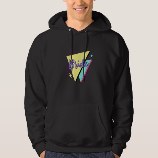 Bruid & Bruidsentourage Retro 90s Bachelorette Fee Hoodie (Voorkant)