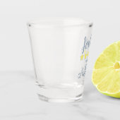 Bruid & Bruidsfeer 5 sterren zoon van de bruidegom Shot Glas (Links)