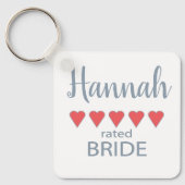 Bruid & Bruidsfeest 5 Hartjes Bruid Sleutelhanger (Voorkant)