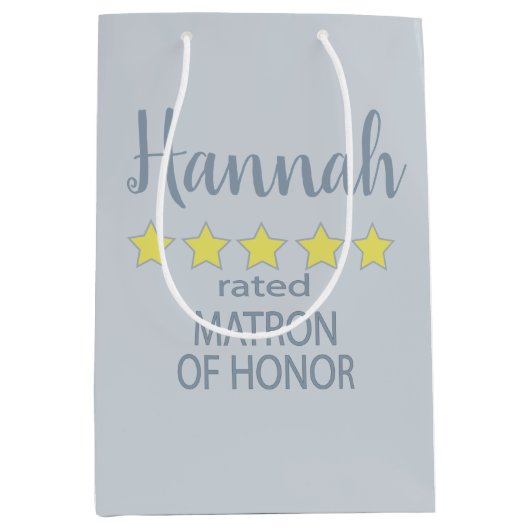 Bruid & Bruidsfeest 5-sterren Matrone van Eer Medium Cadeauzakje (Voorkant)