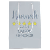 Bruid & Bruidsfeest 5-sterren Matrone van Eer Medium Cadeauzakje (Achterkant)