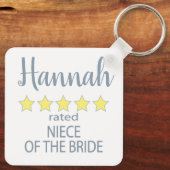 Bruid & Bruidsfeest 5 sterren Nichter van de bruid Sleutelhanger (Achterkant)