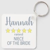 Bruid & Bruidsfeest 5 sterren Nichter van de bruid Sleutelhanger (Achterkant)