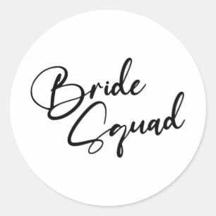Bruid Bruidsmeisje Bruidsquad Bachelorette Feest  Ronde Sticker