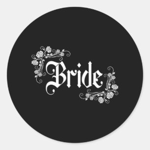 Bruid Bruidsmeisje Let's Go Girls 2024 Gothic Bach Ronde Sticker