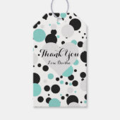 BRUID & Bruidsmeisjes Blauwgroen Polka Dots Tiara  Cadeaulabel (Voorkant)