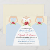 Bruid & bruidsmeisjes Bruids Luncheon Uitnodigen ( Kaart (Voorkant / Achterkant)