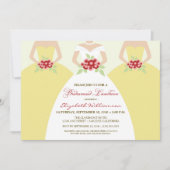 Bruid & Bruidsmeisjes Bruidsmeisjes lunch / geel Kaart (Voorkant)