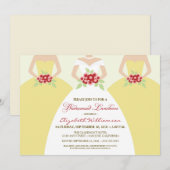 Bruid & Bruidsmeisjes Bruidsmeisjes lunch / geel Kaart (Voorkant / Achterkant)