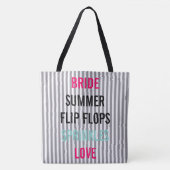 Bruid & bruidsmeisjes zomer bruiloft feest tote bag (Voorkant)