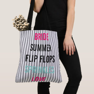 Bruid & bruidsmeisjes zomer bruiloft feest tote bag