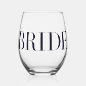 Bruid Bruidsmode Bruid-to-be Wijnglas Zonder Voet (Voorkant)