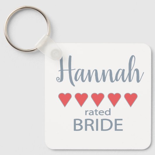 Bruid & Bruidsstoet 5 Hart Bruid Sleutelhanger (Voorkant)