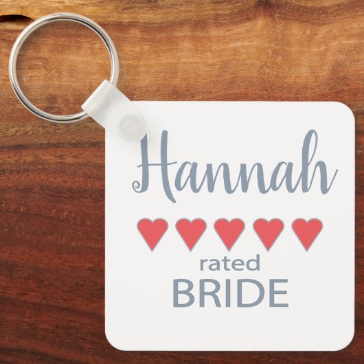 Bruid & Bruidsstoet 5 Hart Bruid Sleutelhanger (Voorkant)