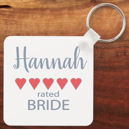 Bruid & Bruidsstoet 5 Hart Bruid Sleutelhanger (Achterkant)